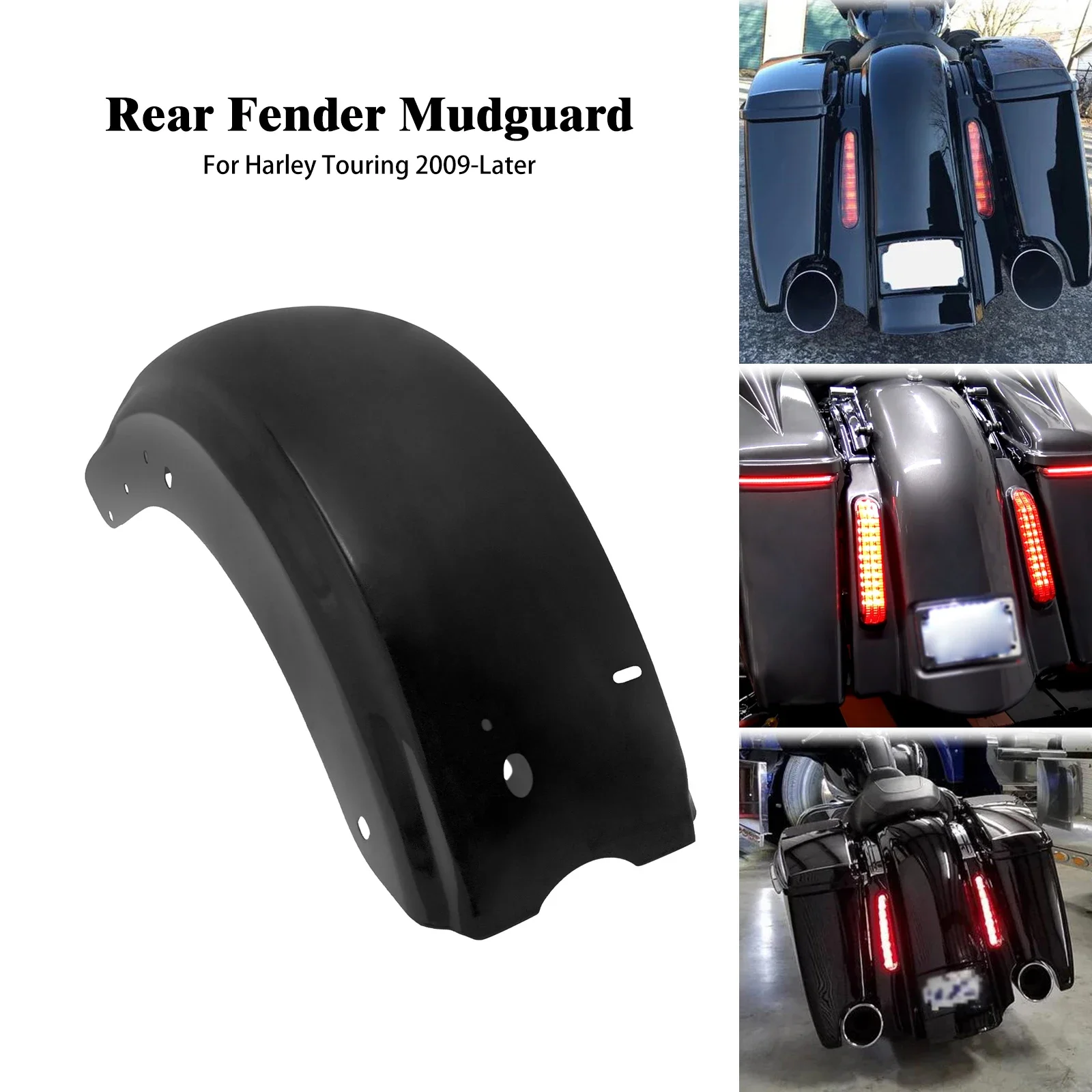 

Motorcycle Rear Metal Fender Mudguard Protector Cover For Harley Touring Road King Street Electra Glide FLTRX FLHR FLHT 2009-Up