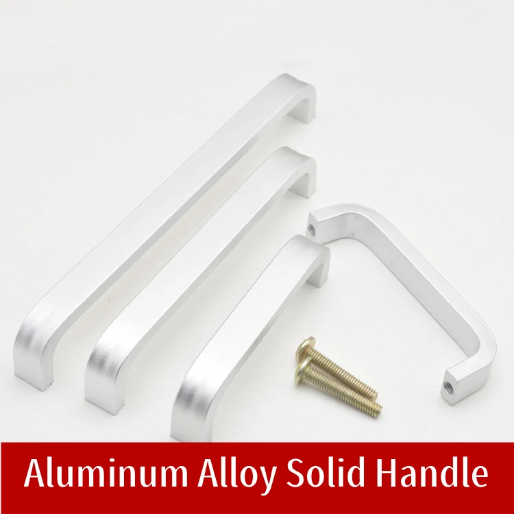 5Pcs Aluminum Alloy Handle 64/96/128mm Hole Spacing Door Cabinet Straight Handle Kitchen Pull Handles Furniture Hardware Acces