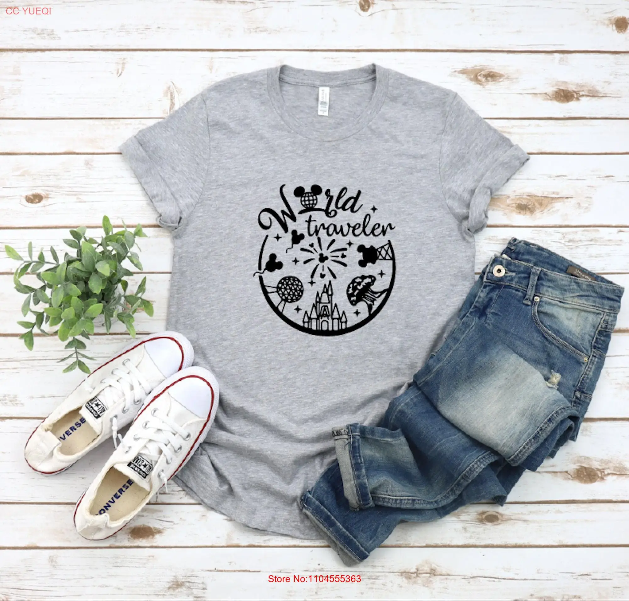 World Traveler T Shirt Family Trip Vacation Holiday long or short sleeves