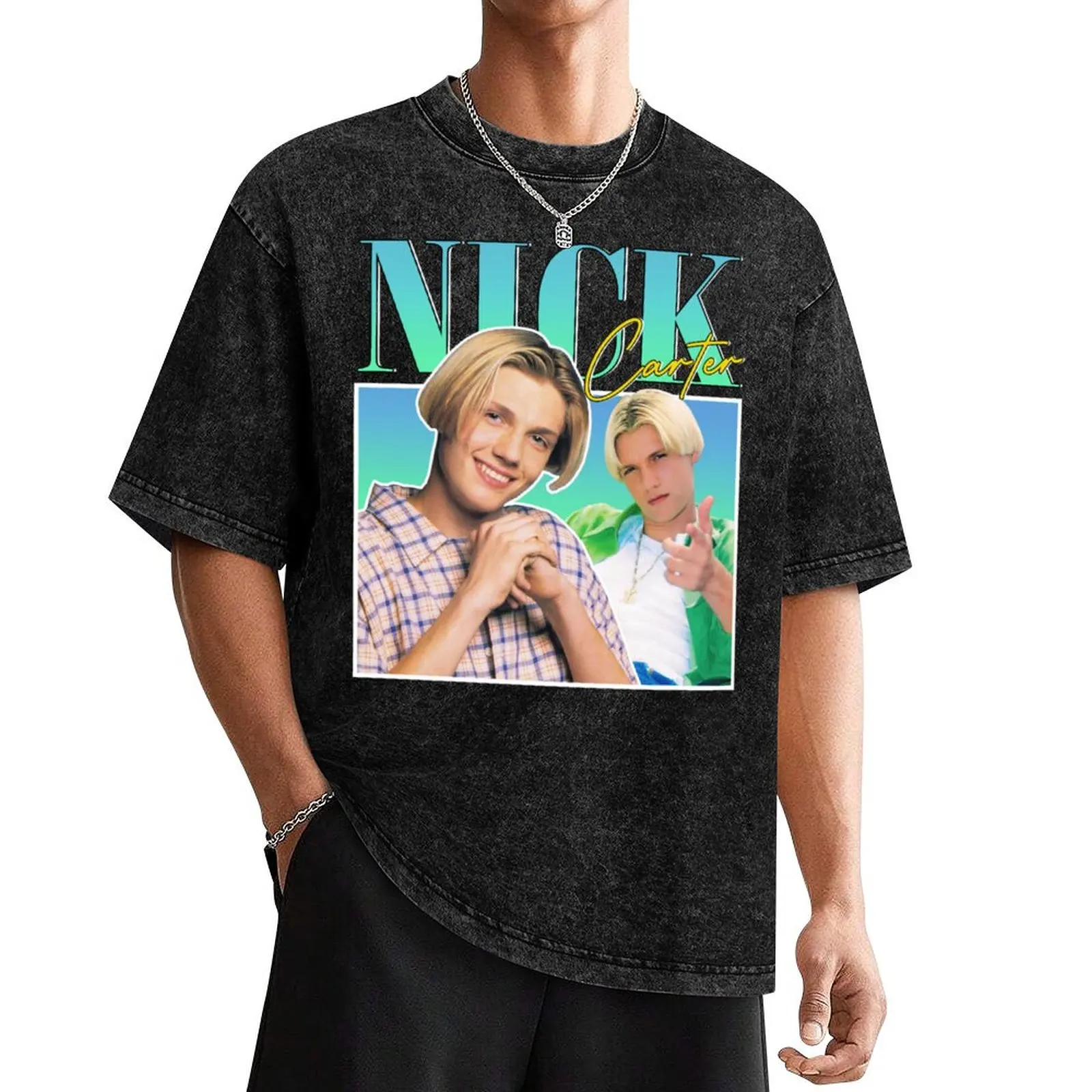 

Nick Carter Backstreet Boys 90s Style T-Shirt man clothes boys whites valentines clothes mens graphic t-shirts hip hop