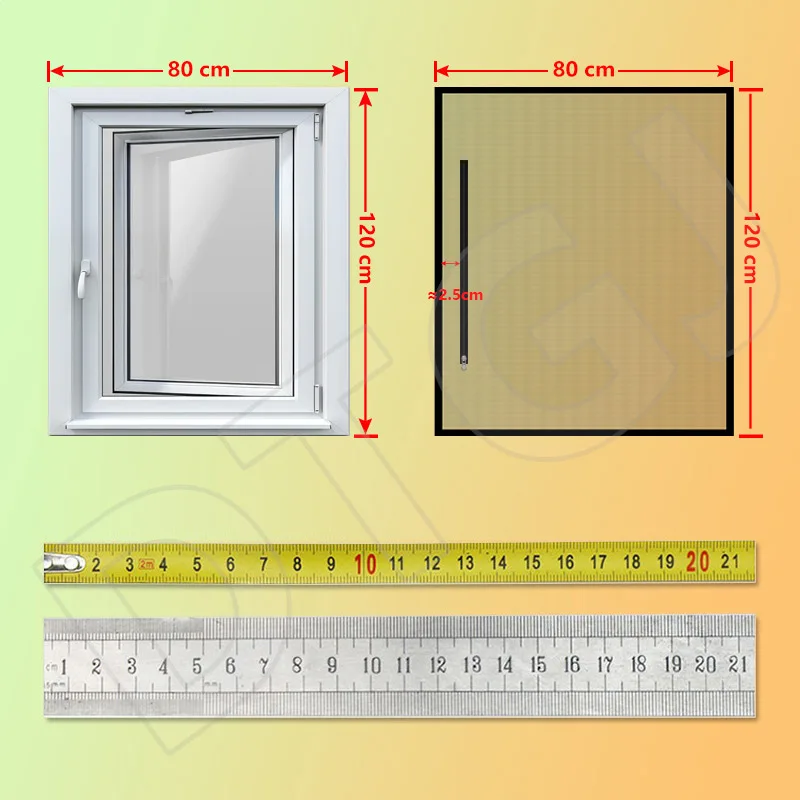 Black Window Mosquito Net with Handle Window Screen Zipper Open   Custom Size Mesh Tulle Invisible Fiberglass Roof Skylights