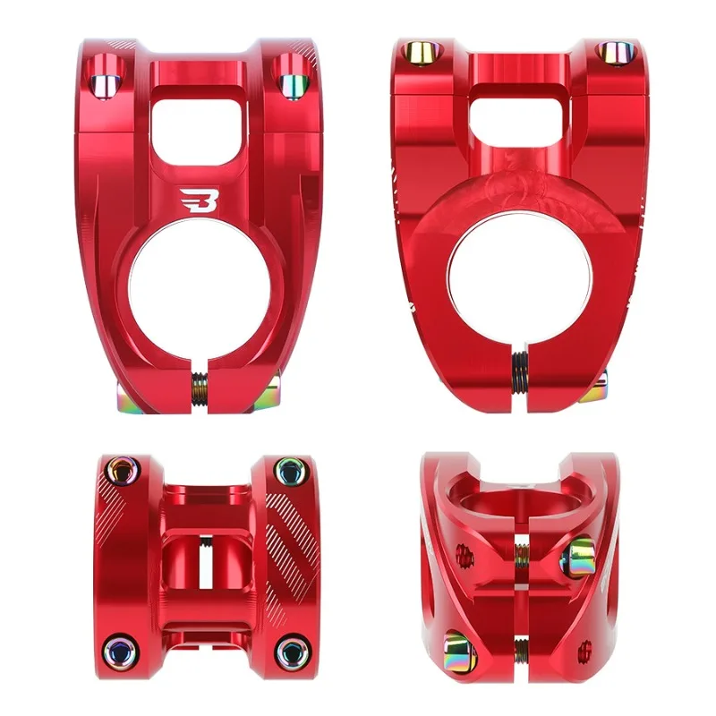 BOLANY 35mm Short Mountain Bike Stem 31.8mm Handlebar Clamp CNC 6061 Aluminum Hollow Riser for 28.6mm Bicycle Steerer Tube