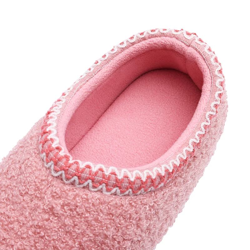 Shevaleus Women's Fuzzy Falt Slippers Autumn And Winter Curly Fur Memory Foam Loafer Slippers With Polar Fleece Warm House Shoes