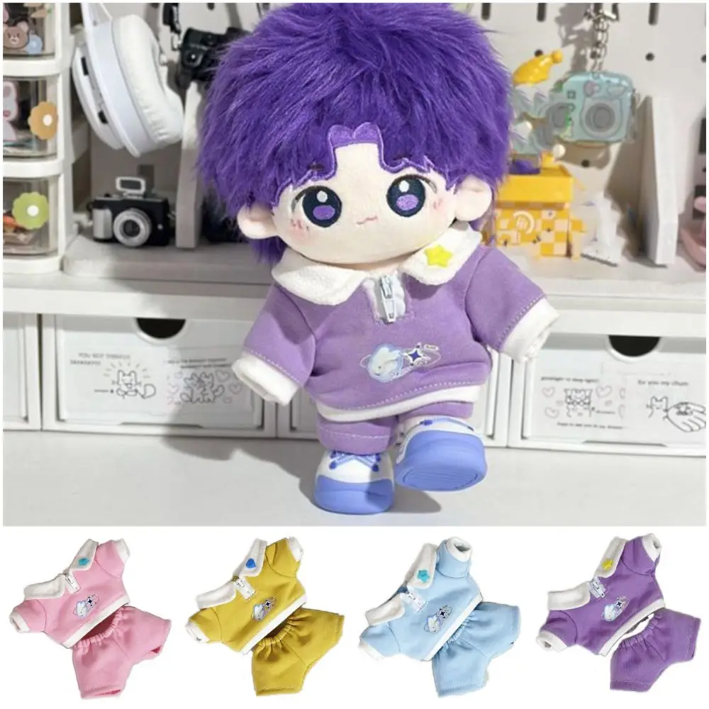 

20cm Dolls Lapel Hoodies Set Change Dressing Game Multicolor Dollhouse Accessories Photo Props Cosplay Doll Sweater Pants Toy