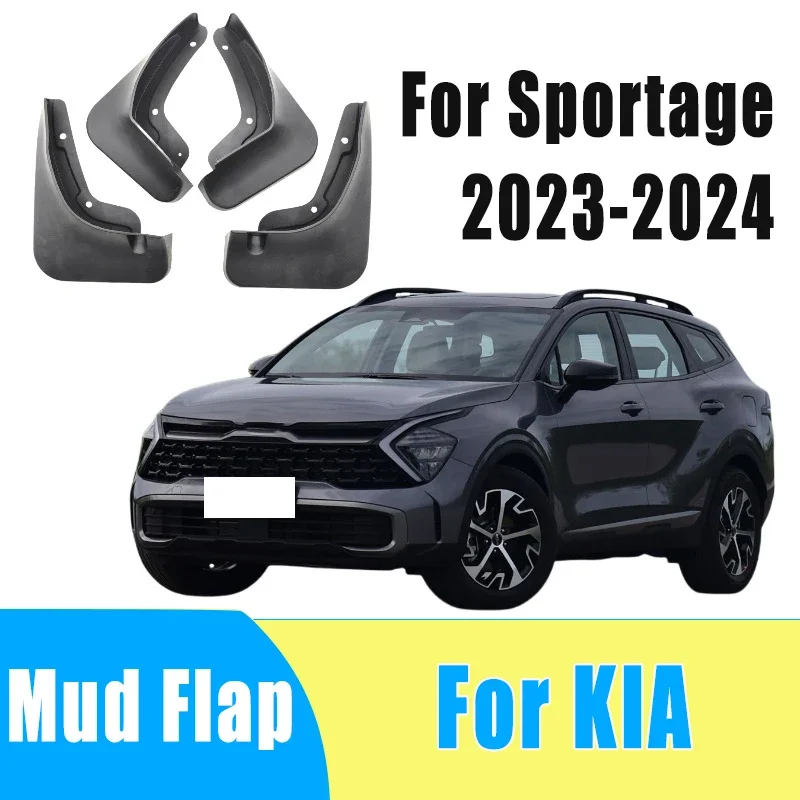 

4pcs Automobiles Tire Mudguard Waterproof Prevent Mud Splashing Car Mud Flap Fender Trim Accessories For KIA Sportage 2023-2024