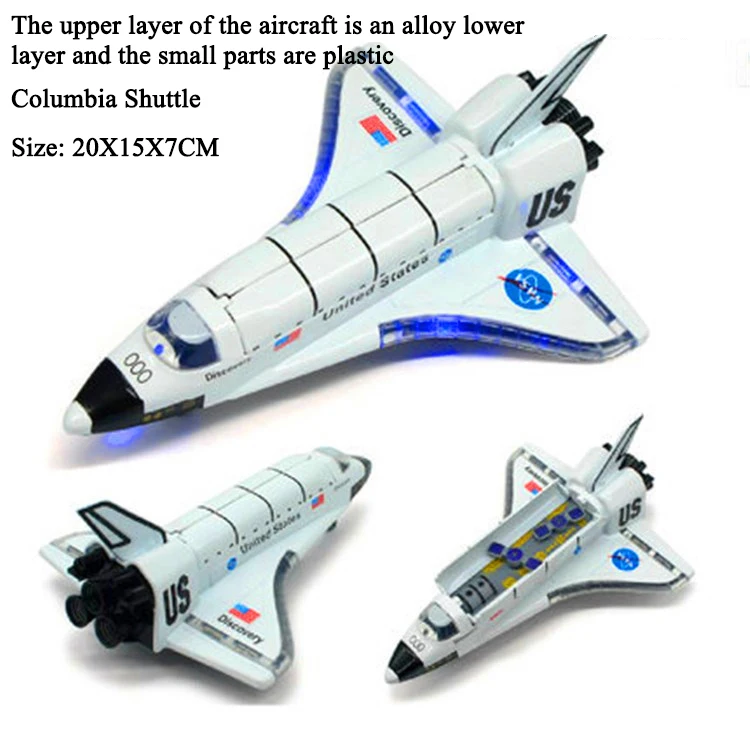 Modelo de liga espacial Toy Ornaments para crianças, astronauta e ônibus espacial, simulação, presente de aniversário, 6 anos, 8