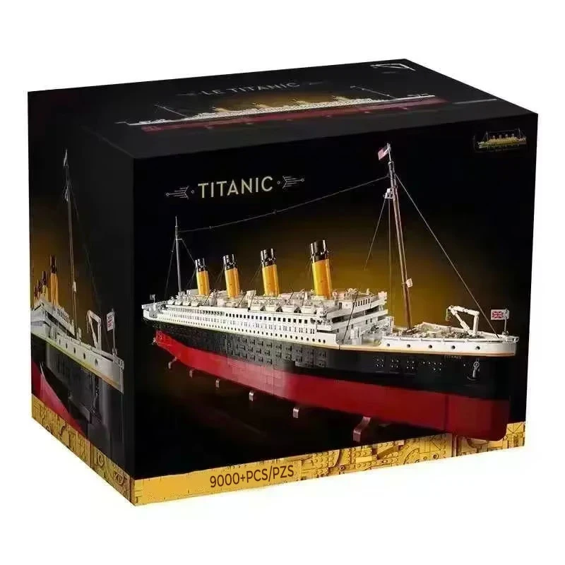 NIEUWE 9000 + stks Titani Compatibel 10294 Titanic Grote Cruiseboot Schip Stoomschip Bricks Bouwstenen Kinderen Speelgoed Geschenken 99023