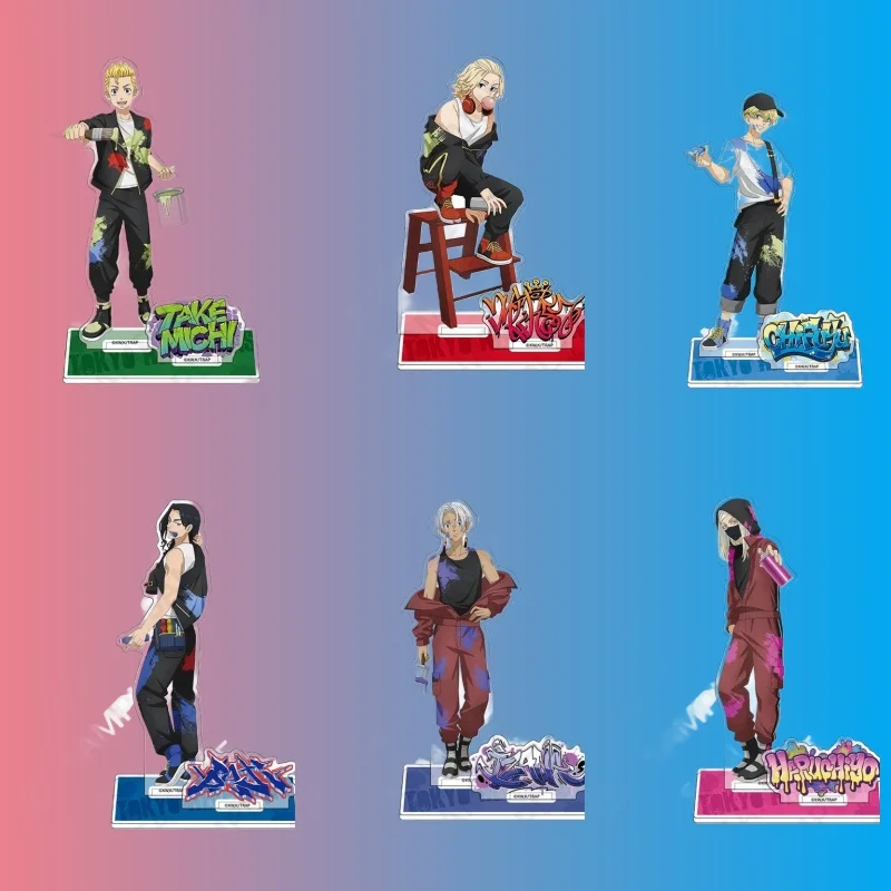 Tokyo ANIME Takemichi Hanagaki Chifuyu Matsuno Acrylic Figure Stand Model Cosplay Toy Birthday Gift Ornament keychain