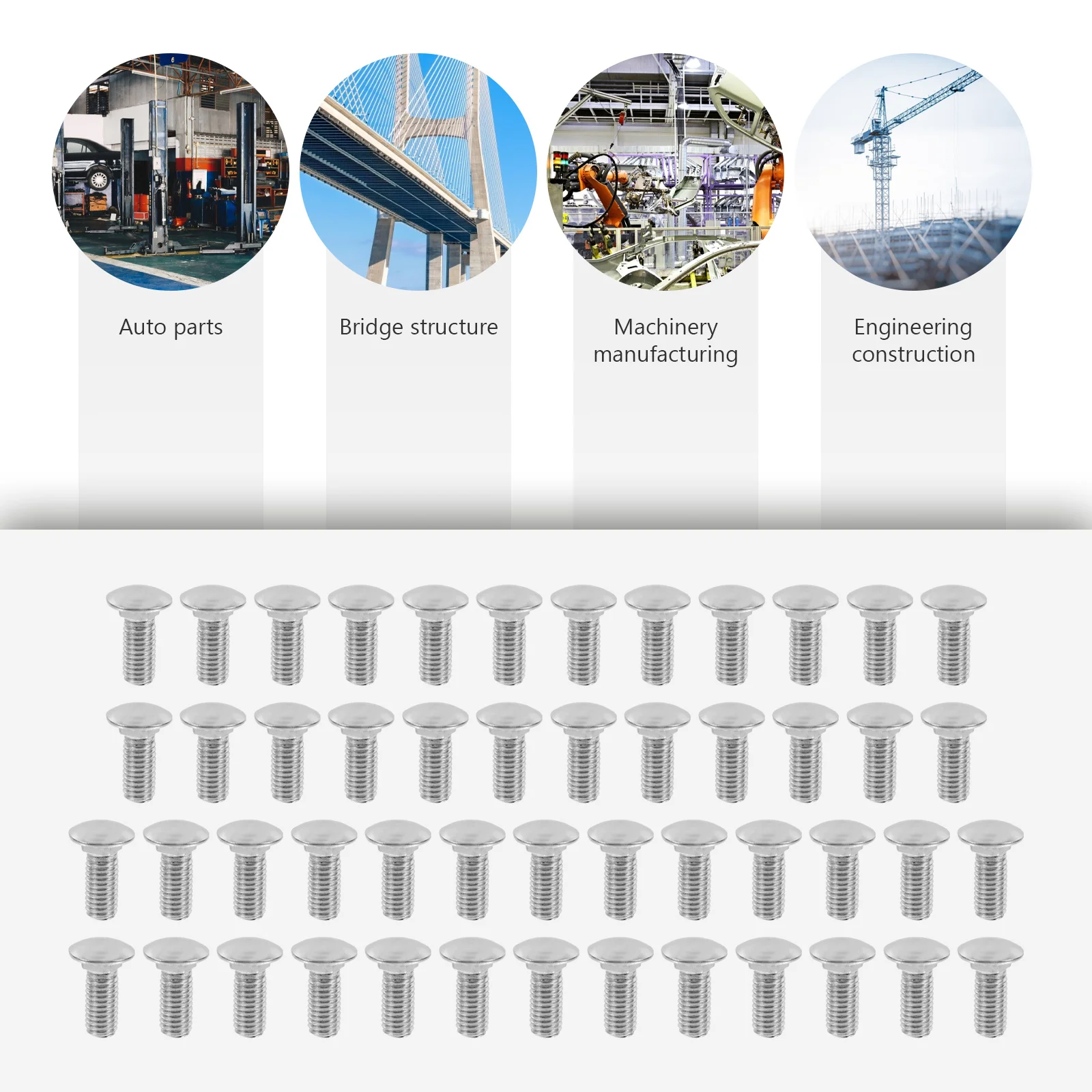 Śruby do półek Akcesoria Śruby z kwadratowym łbem Śruby kołkowe Śruby kołkowe ze stali nierdzewnej