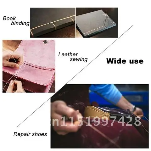 Flat Leather Sewing Waxed Thread Cord MIUSIE 260 Meters Leather Craft 1mm 150D String Dacron Line Thread Leather Stitching Tool