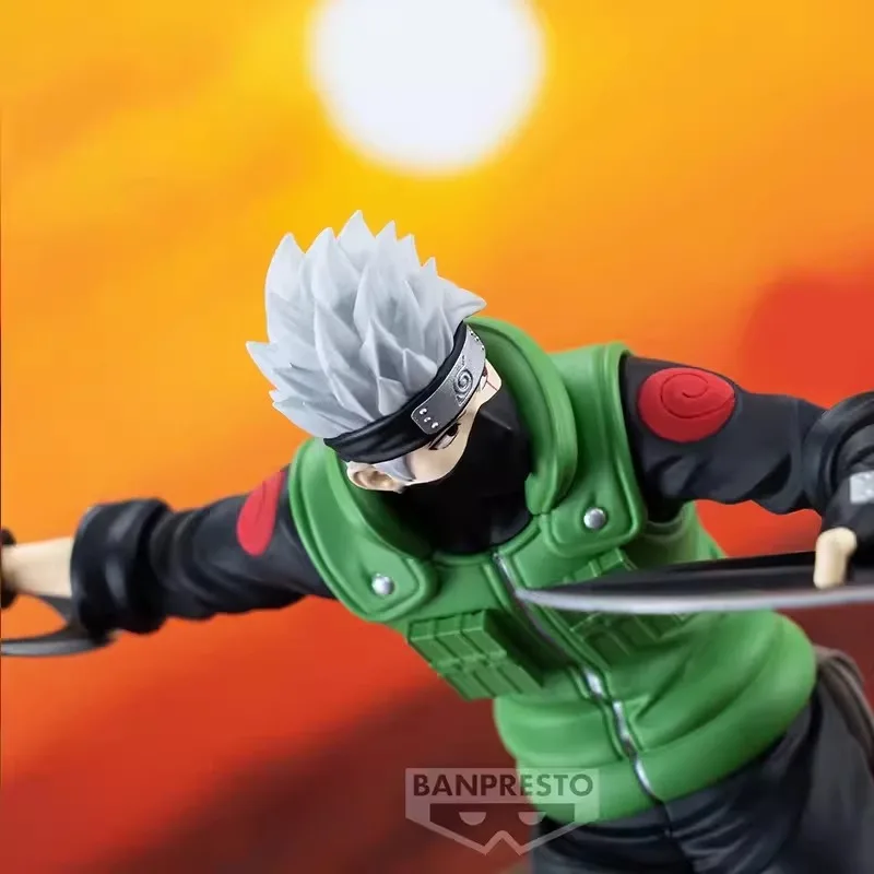 In Stock Original Genuine BANPRESTO NARUTOP99 Hatake Kakashi Game Character Model Animation Character Action Toy 13cm