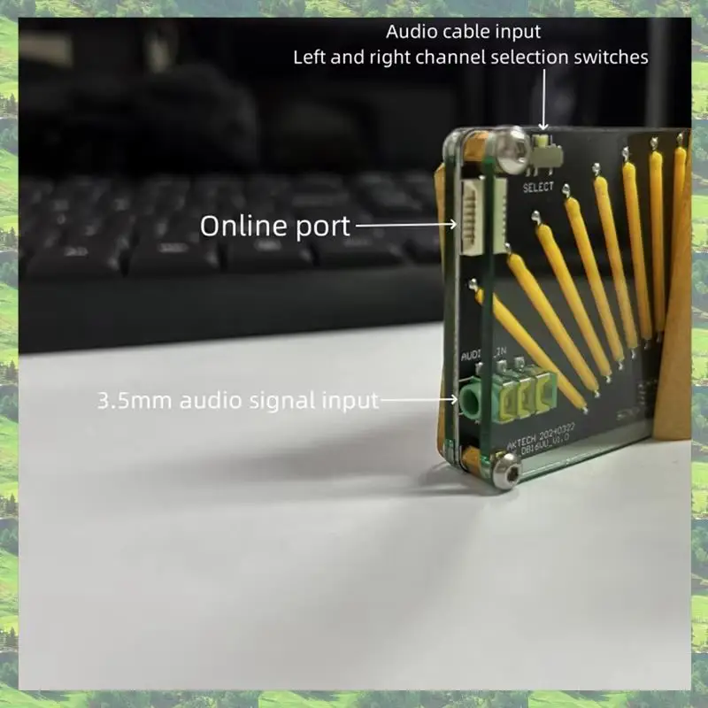 

L72A-DIY Ретро-индикатор уровня Светодиодный музыкальный спектр Светодиодный индикатор уровня звука Пикап Ритм-свет с голосовым управлением