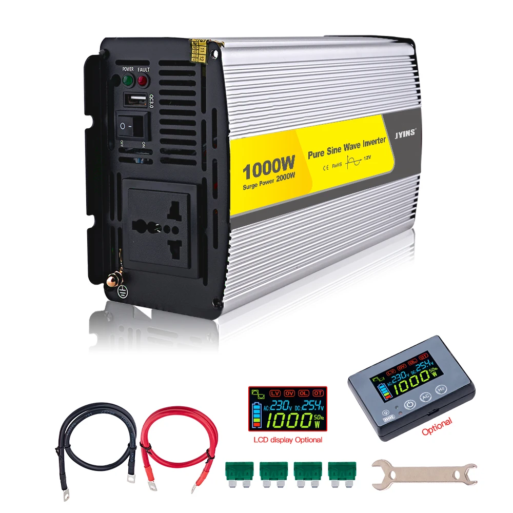 CE ROHS 1000W DC to AC Pure Sine Wave Solar Water Pump Inverter JYP-1000 Power off Grid Single Output Inverter