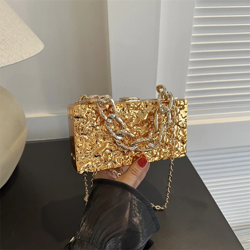 Box Square Bags for Women High Quality Fashion Shoulder Bag ladies Chain Hard Shell Crossbody Bag Party Evening Small Handbag