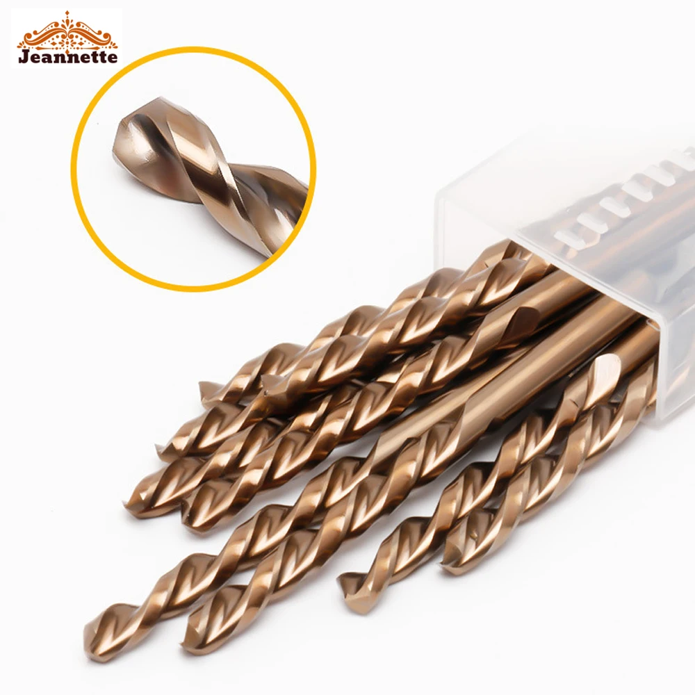 

Набор спиральных сверл с покрытием HSS M35, HSS 135 ° Размер метрических сверл с наконечником для металлообработки, деревообработки, сверления пластиковых отверстий