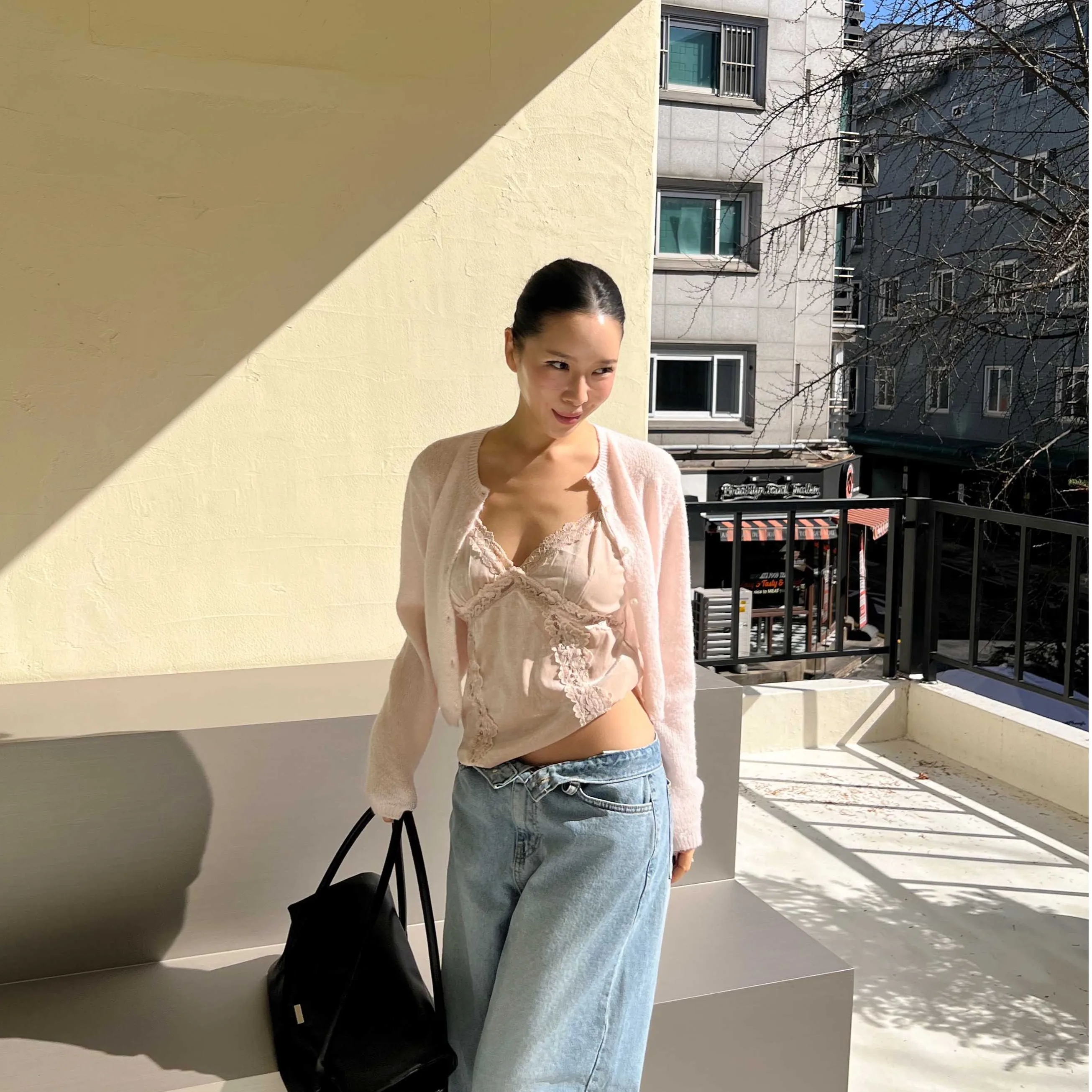 Fashionable Korean Style Women's Vest Top Simple Casual Retro Summer New Arrival 2026 Ultra Short Length V-Neckline Slim Fit