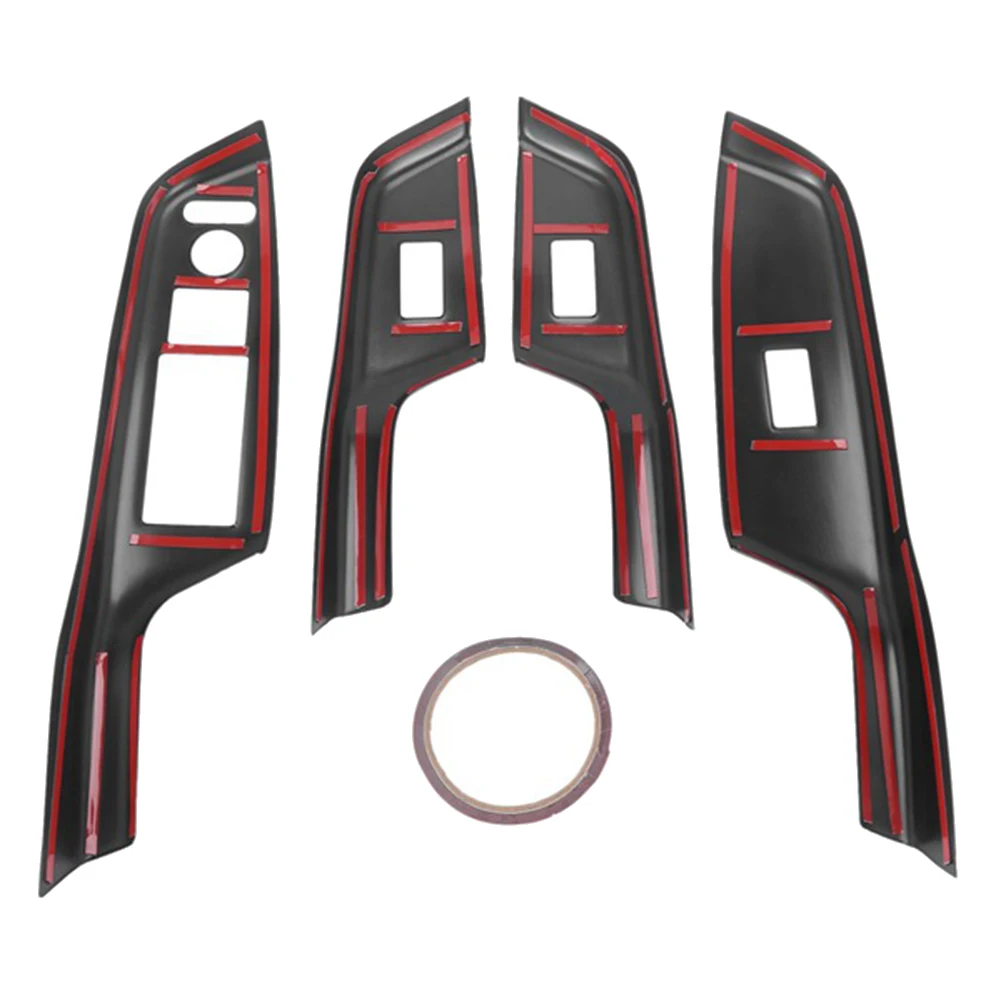 Best-Selling 4Pcs Carbon Fiber Car Door Window Lift Switch Panel Cover Trim For Honda Civic 9Th 2012 2013 2014 LHD