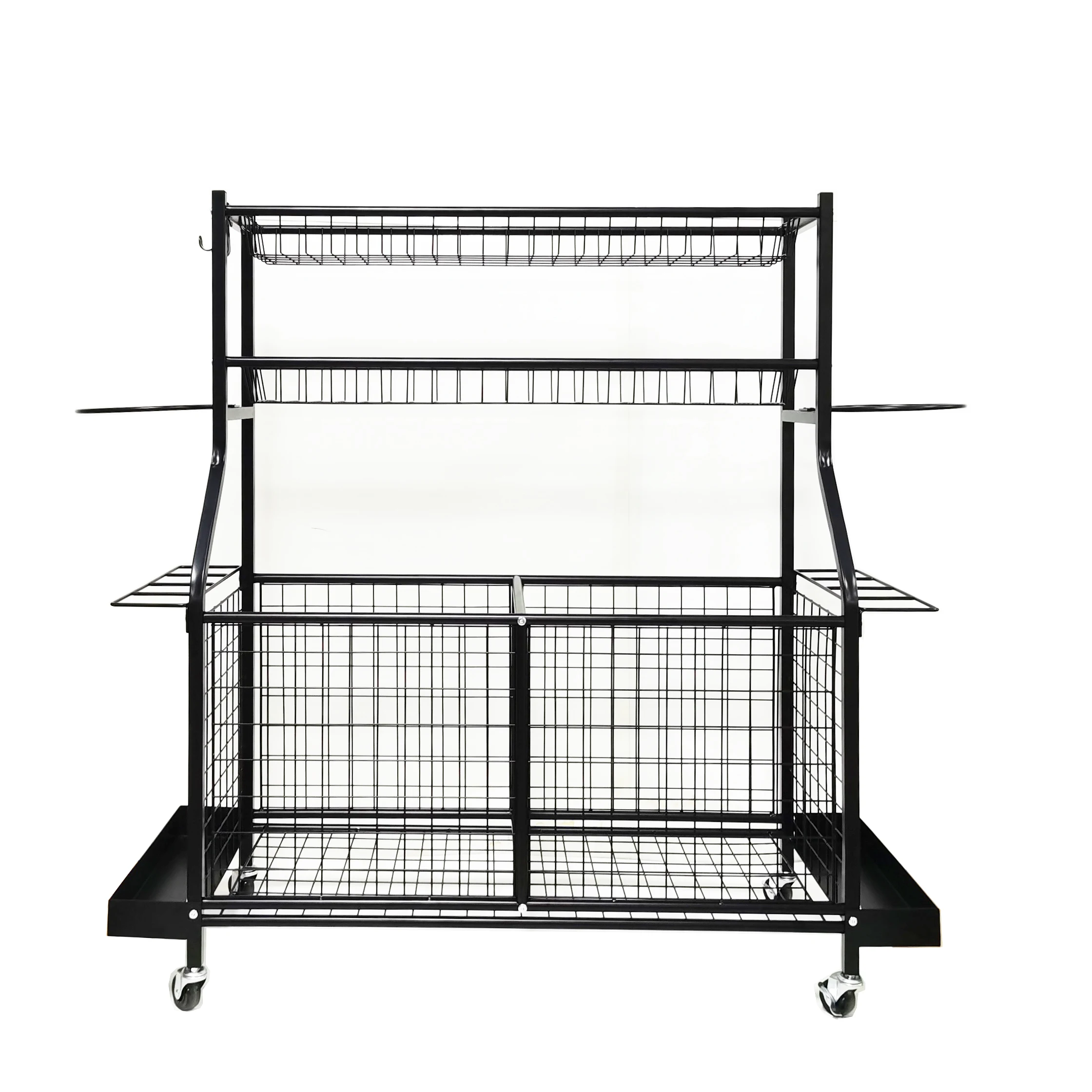 Powder Coated Storage Rack for Adults Garage Equipment Organizer Baskets Rolling Gear Sports Ball Cart Adult Display Rackspromot