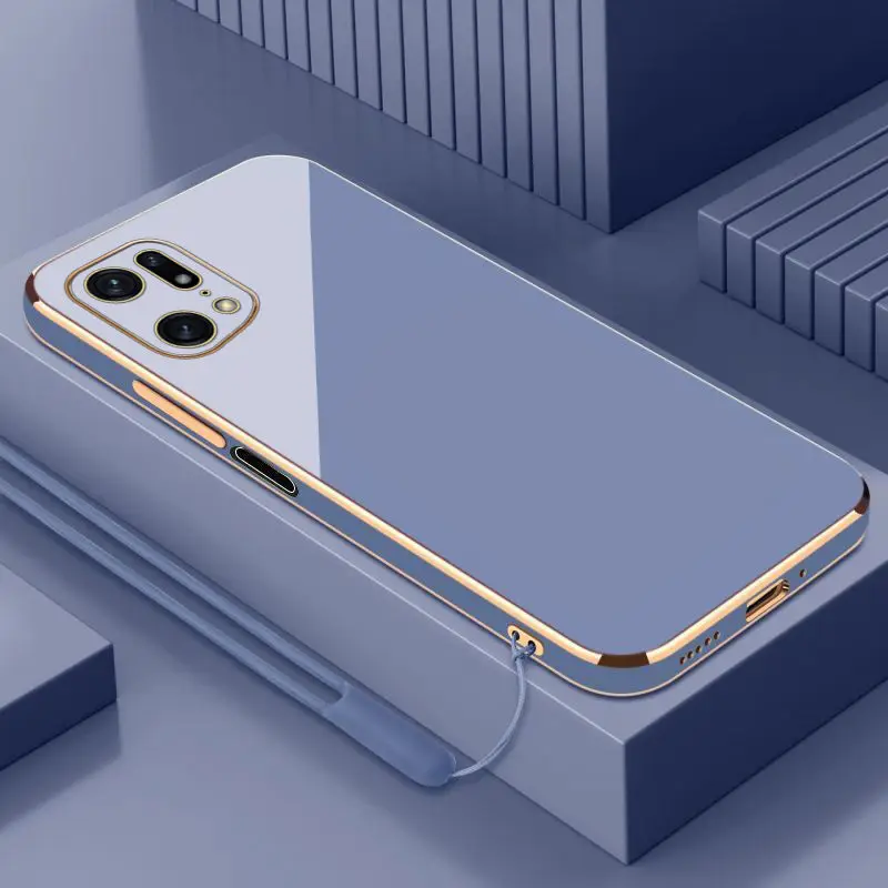 غطاء خلفي للصدمات مطلي مربع لـ Oppo ، جراب لـ OPPO Finn X3 Pro ، X5 Pro ، X5 ، X3 Pro ، X2 Lite ، X3Neo ، فاخر