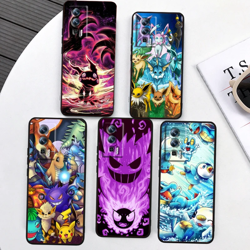 

P-Pokemons Cute Cartoon For Xiaomi Redmi 9A 9C 9AT 10C 9 9T 10 12C 13C A3 12 K60 A1 K50 K40 5G Black Soft Phone Case