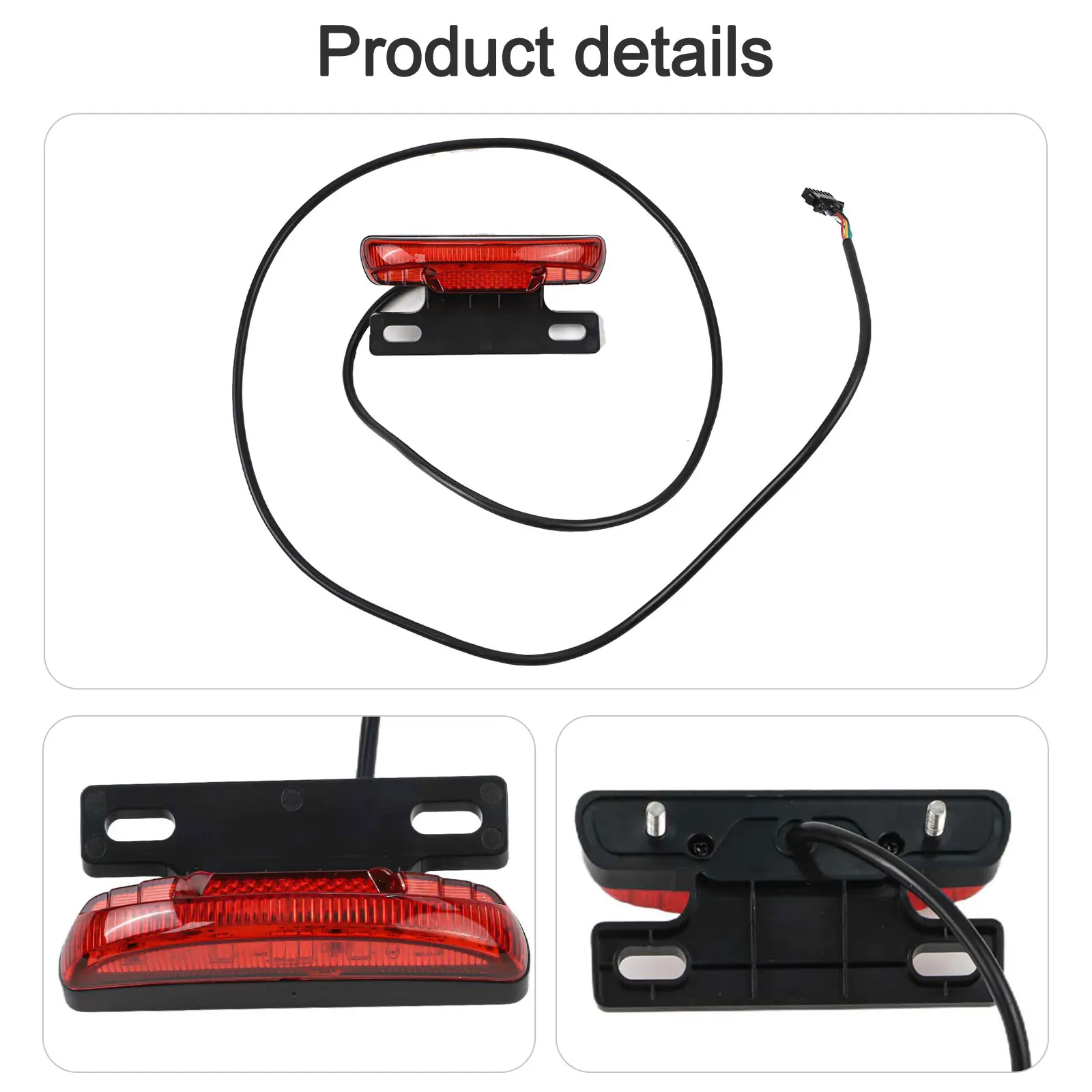Easy To Use Electric Bicycle Brake Lights Good Compatibility Mm Ultra Thin Waterproof Design Package Content PC Led Tail Light