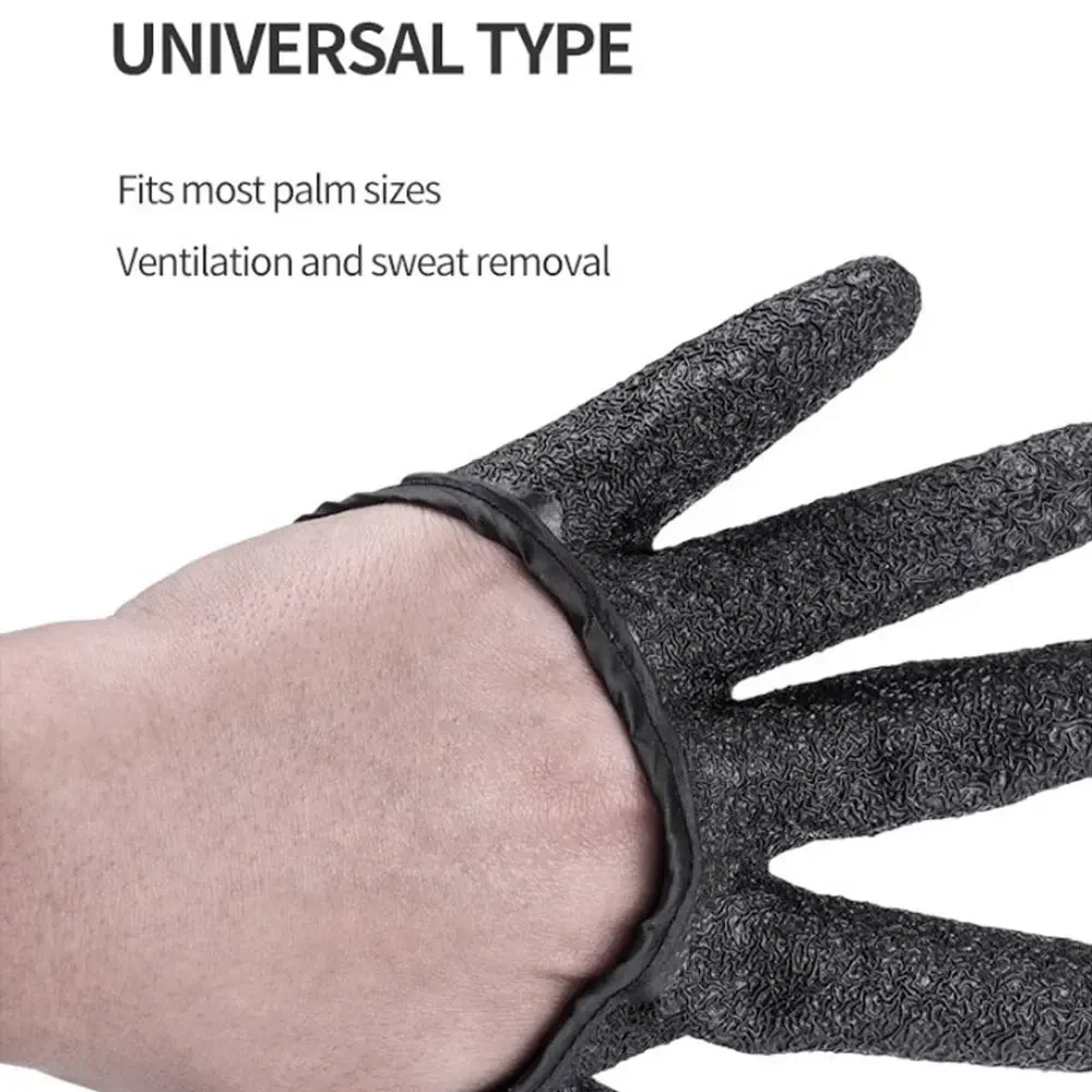 Outdoor Non-Slip Latex Fishing Gloves with Magnets Protective Hand Gear for Stinging Tools Accessories