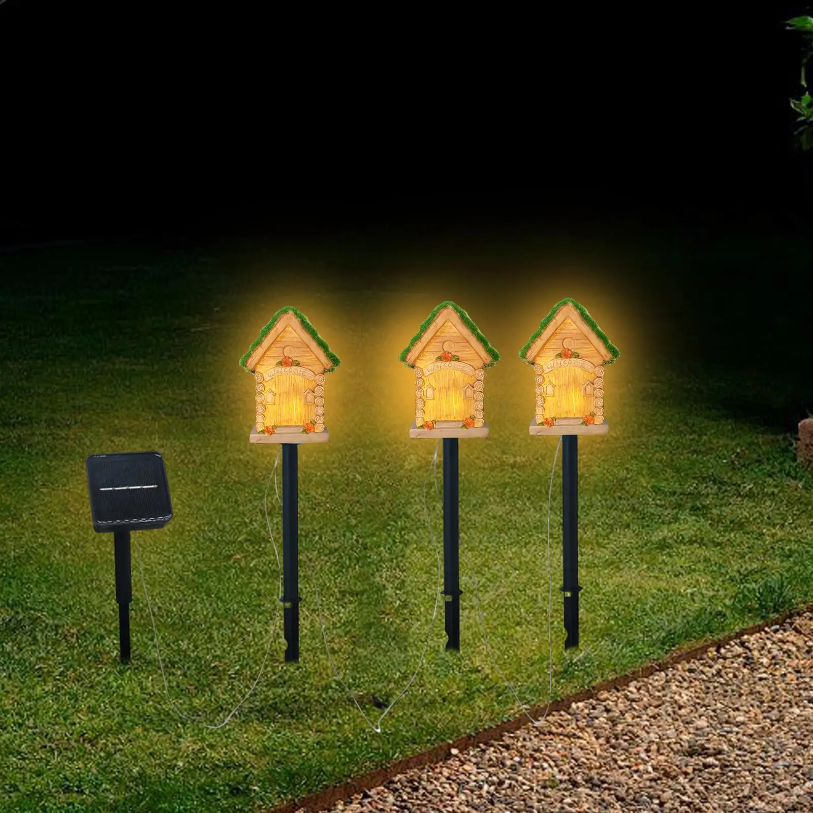 

LED Solar Garden Outdoor Lights 8 Hrs Long Working Yard Solar Lights Stake Lights for Patio Lawn Landscape Walkway Outside