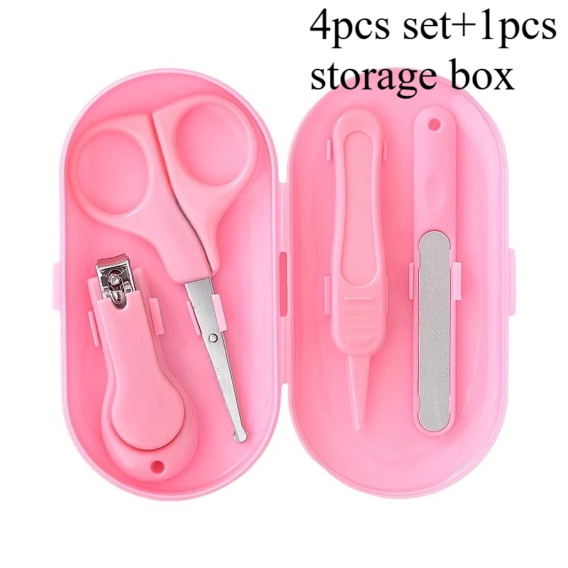 4Pcs/set Nail Care Kit with Storage Box - Includes Nail Clippers, Scissors, Tweezers, Nail File.Ideal for Travel & Home Use