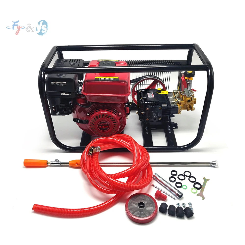 بخاخ عالي الضغط يعمل بالبنزين رباعي الأشواط مع مضخة مكبس ثلاثية الأسطوانات، آلة رش المزرعة/الأورشارد/الحديقة #3