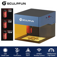 SCULPFUN iCube Pro Max 10W 5W 3W Laser Engraver Ultra-fine Laser Engraving Machine With Smoke Filter Enclosed Protection Shield