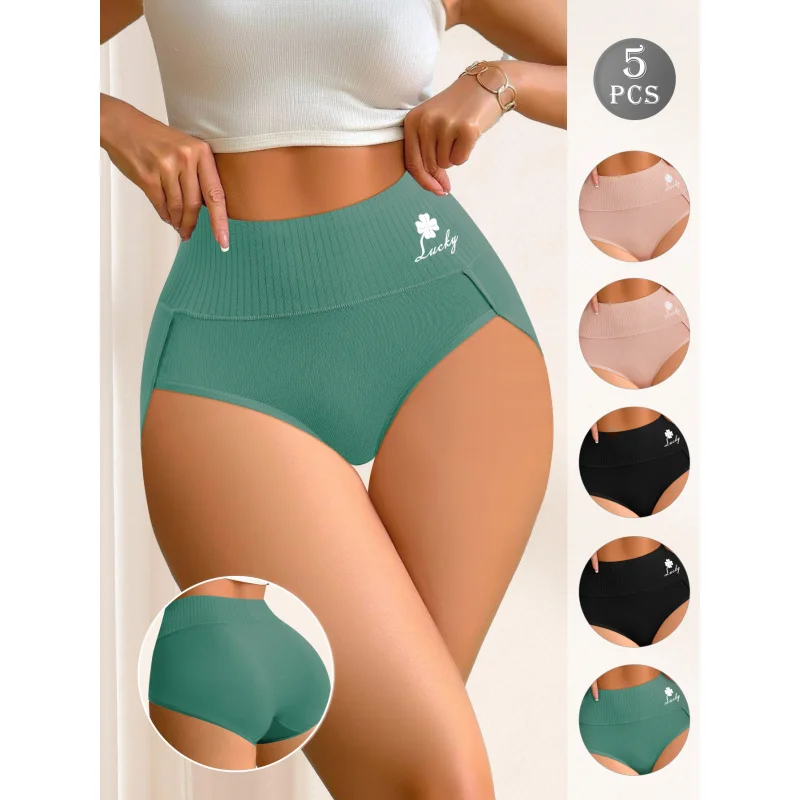 

5 шт./компл. женские трусы, однотонные бесшовные трусы, трусы со средней талией, эластичная ткань, сексуальные удобные трусы для школьниц