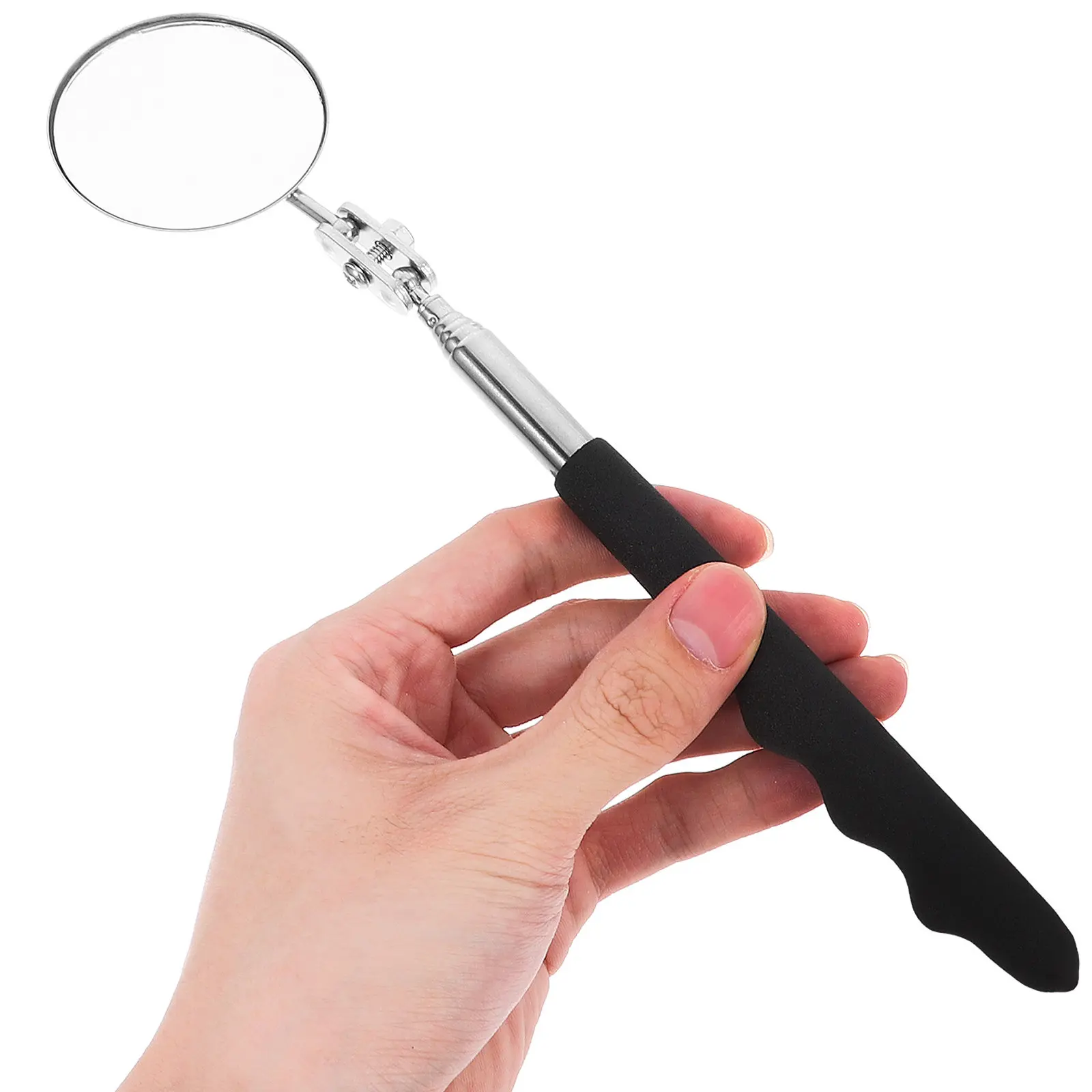 Telescoping Inspection Mirror for Car Adjustable Extendable Mechanic Tool Flexible Mirror Auto Endoscope Space Saving Practical