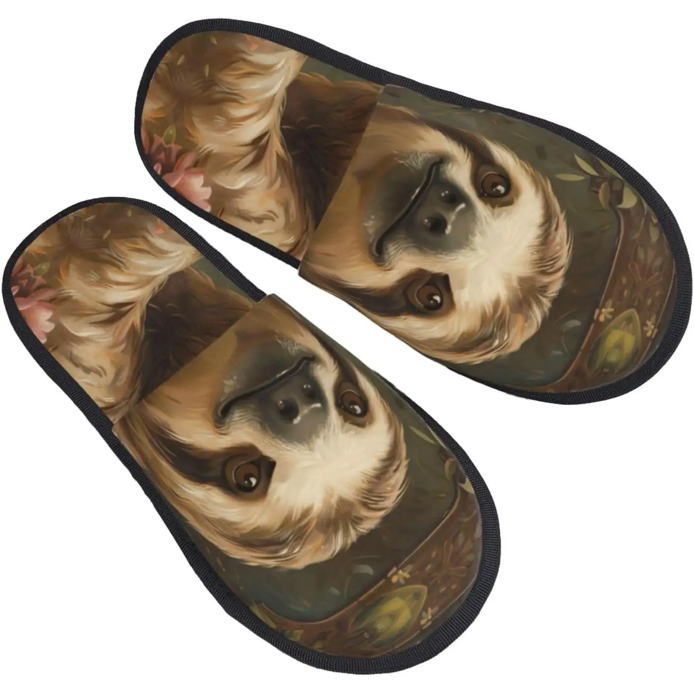 

Осенне-зимние нечеткие тапочки с милым принтом ленивца, удобная домашняя обувь, портативная обувь для путешествий в отеле, подарки для женщин и мужчин