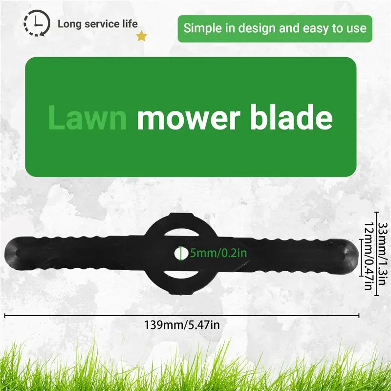 A92P 50Pcs Plastic Grass Trimmer Blades Lawn Mower Blade Cordless Trimmer Garden Tool Lawn Mower Trimmer Accessories