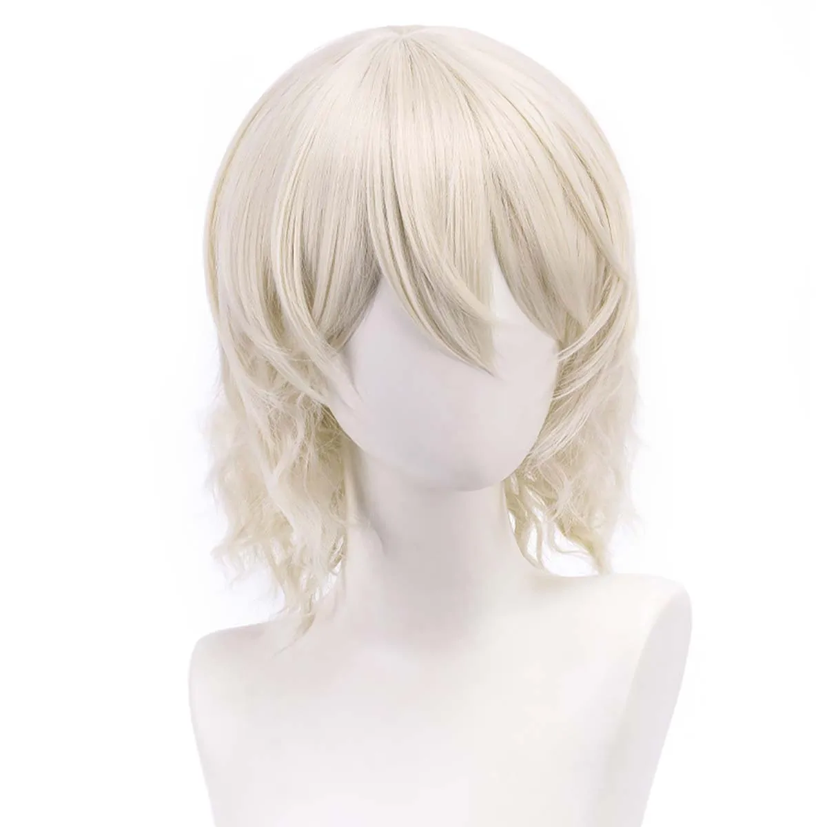 Jogo identidade v noite assistir ithaqua cosplay cabelo encaracolado branco peruca de cabelo resistente ao calor