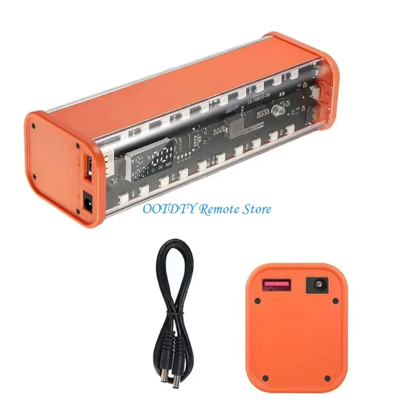  Portable DIY 18650Battery Charging Adapters Case With Safe Technology Features Compatible for 5V-12V Electronic Devices