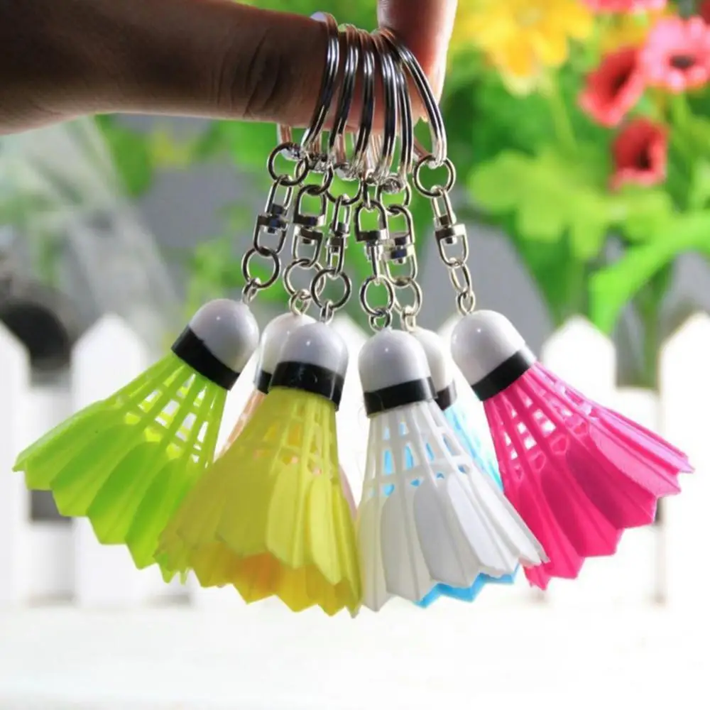 Mini Badminton Pendant Keychain Key Ring Holder Backpack Pouch Hanging Decor Keyring Keychains Handbag Hanging Decor Toy