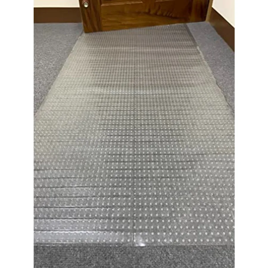 

Vinyl Aisle Runner Carpet Protector, Waterproof Vinyl Runner for Long Walkways and Stairs Trim-to-Fit, 2'2" x 16