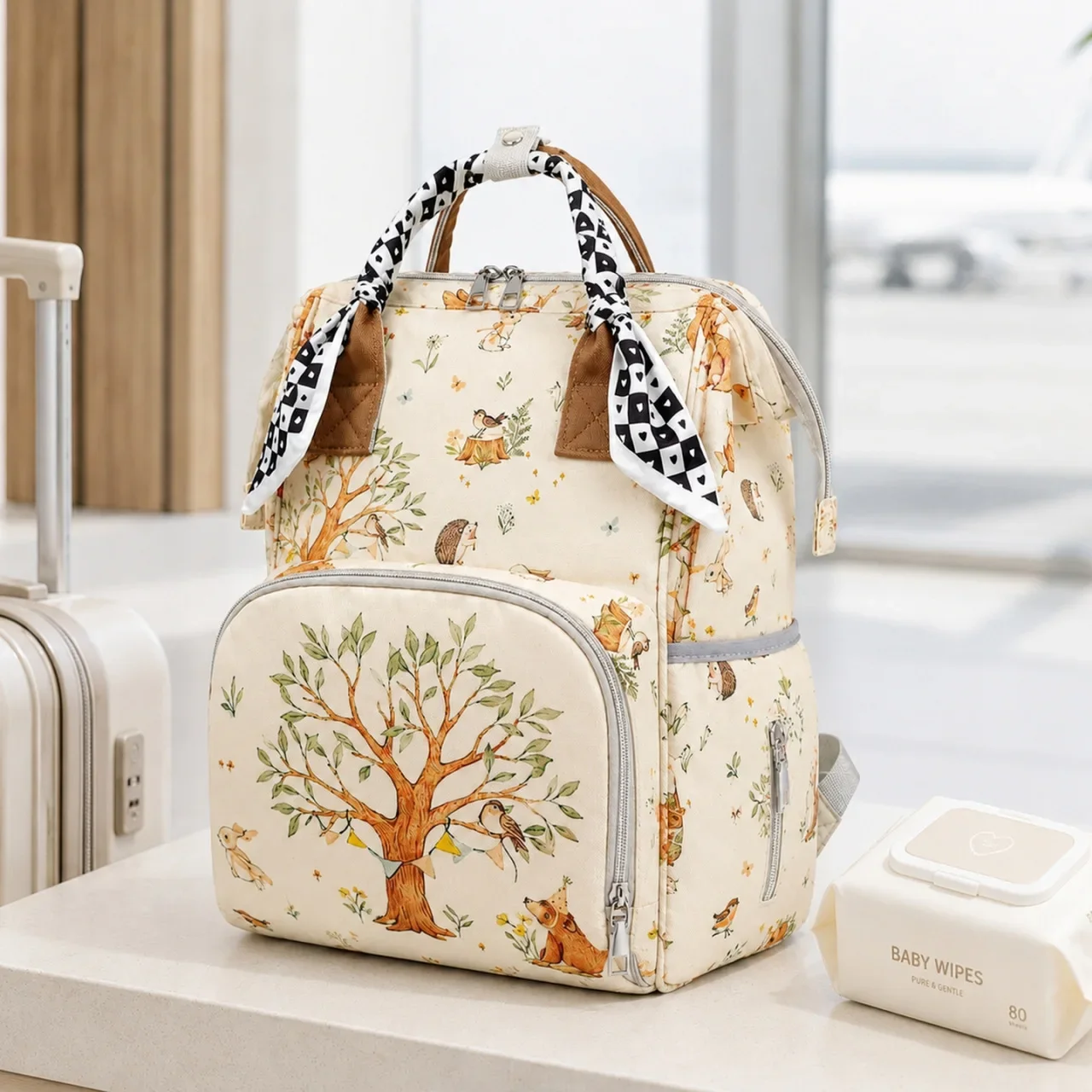 Fashion Print Nappy Backpack Bag Mummy Large Capacity Bag Mom Baby Multifunction Outdoor Travel Diaper Bags for Baby Care Stuff