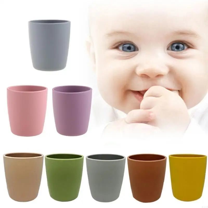 كوب حديثي الولادة قابل للحمل بلون نقي وخالي من مادة BPA ومقاوم للحرارة للأطفال الصغار P31B #4