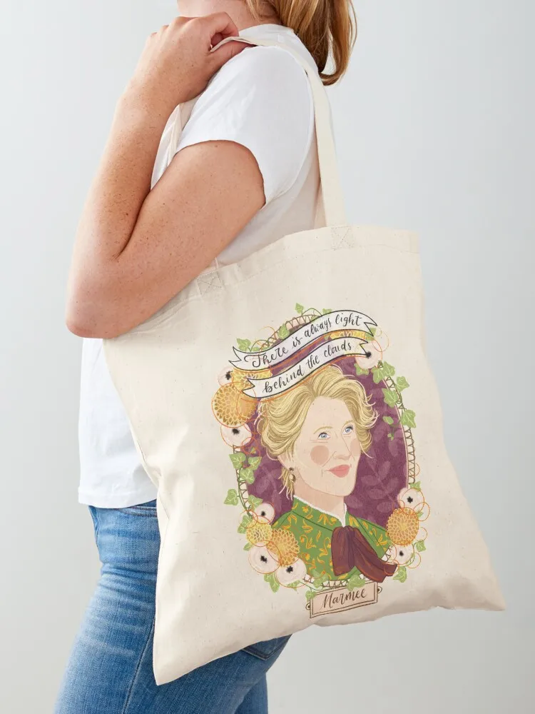 Little Women potraits: Marmee botanical illustration Tote Bag Handbags tote bag men's tote bags cloth bags
