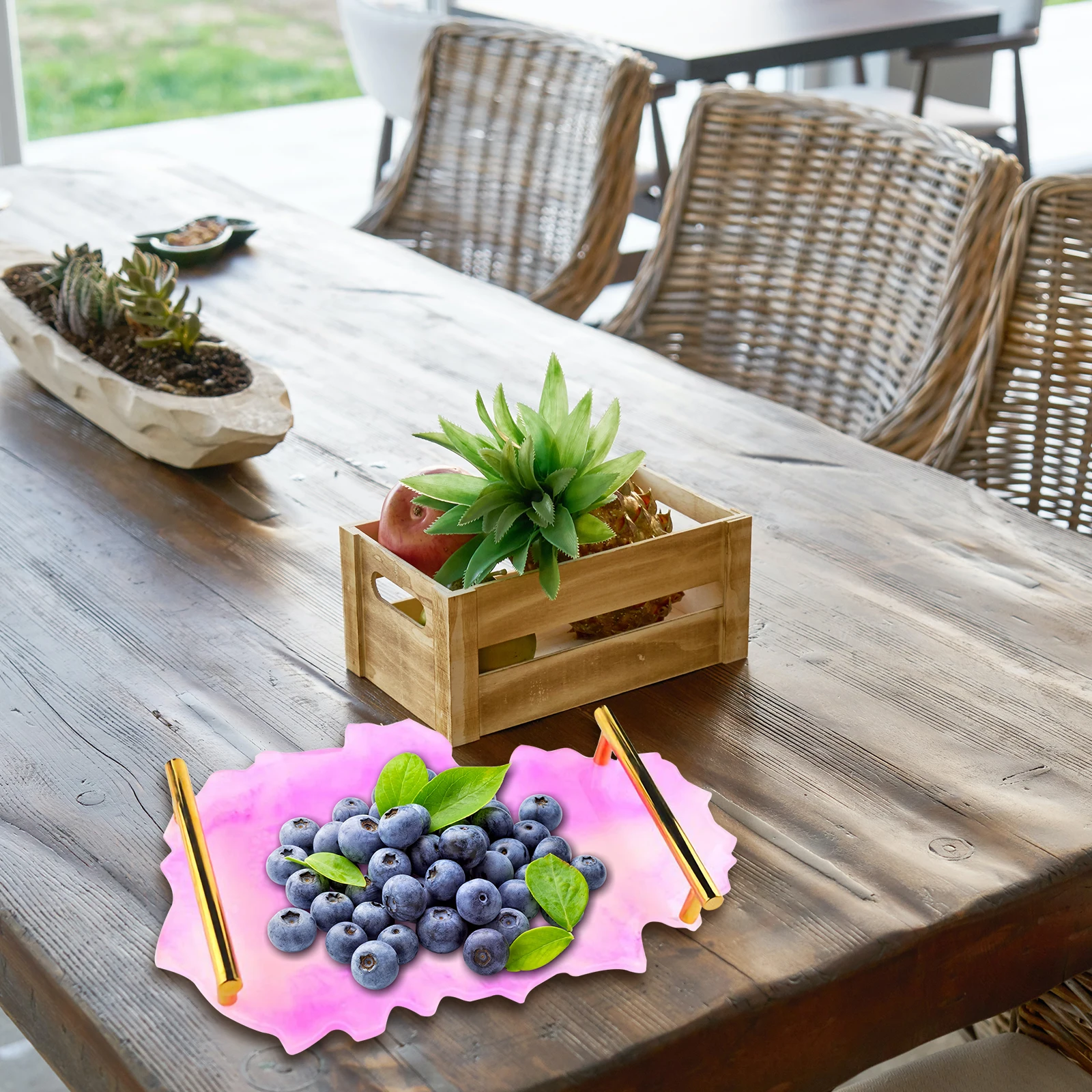 

Fruit Plate Mold Coaster Craft Casting Flexible Crystal Epoxy Silicone Jewelry Accessories DIY Supplies Practical