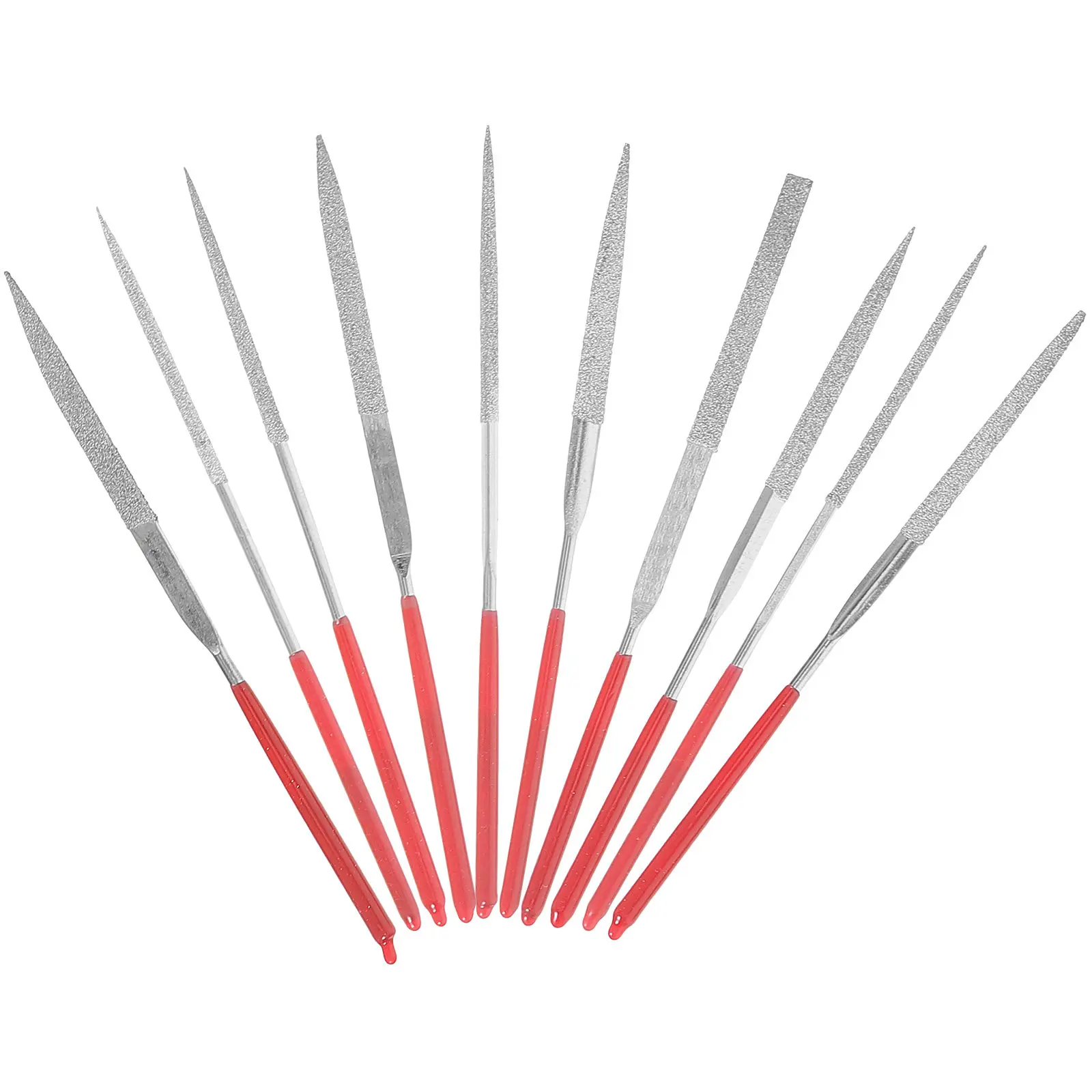 1Set Mini Diamond File Kit Professional Metal Files for Steel Precision Jewelry Work Wood Carving Glass Shaping Stone Detailing