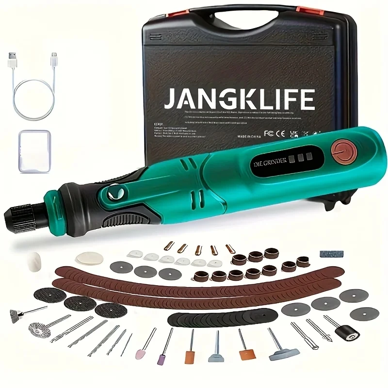 

JANGKLIFE USB Cordless Rotary Tool Kit Woodworking Engraving Pen DIY For Jewelry Metal Glass Mini Wireless Drill