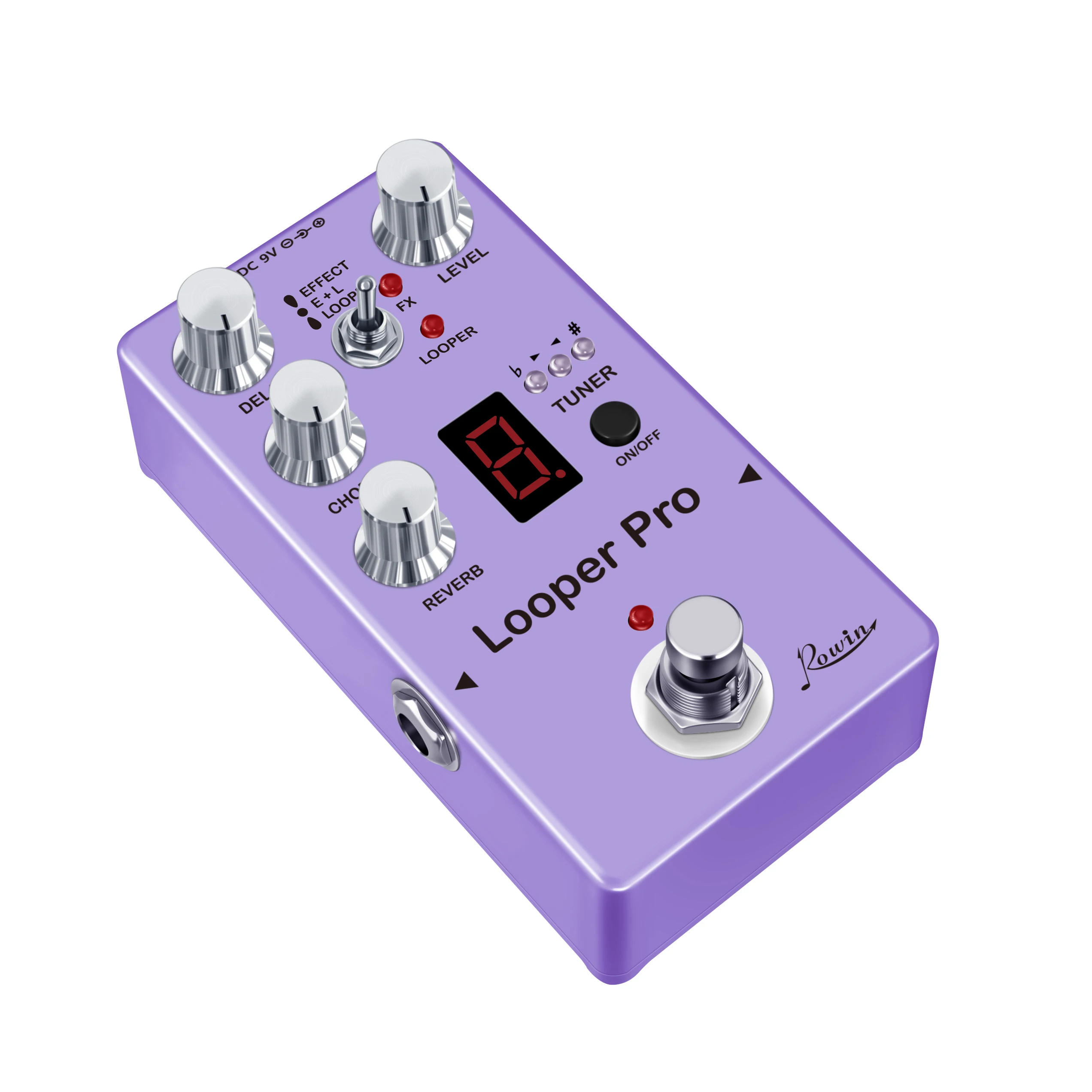 Rowin Looper Tuner Reverb Chorus Delay Guitar  Effect Pedal  RE-05 Looper Pro Effect Pedal  Multi-function Recording Pedal