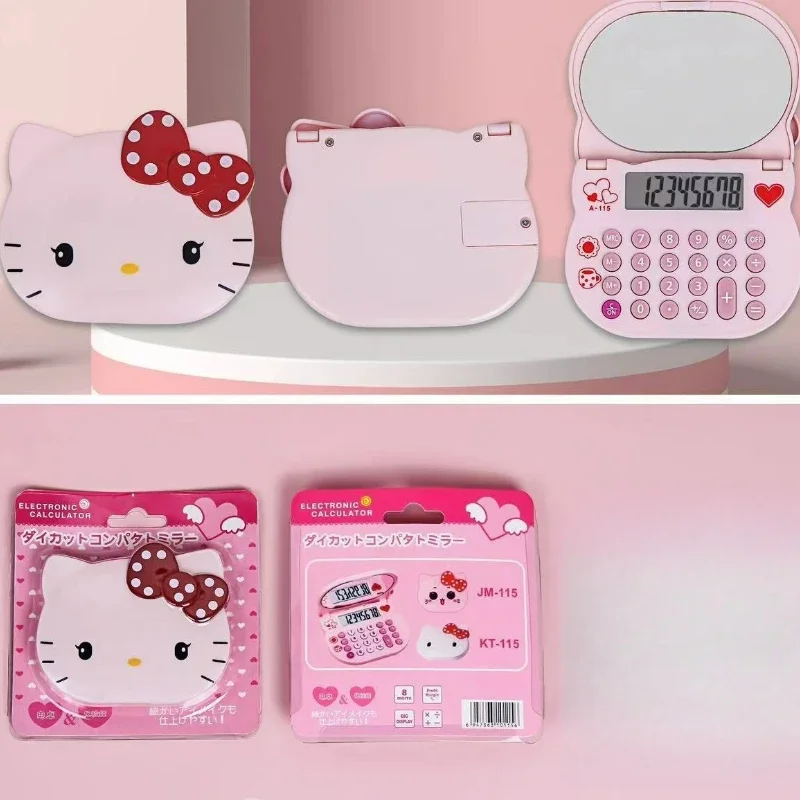 

Personalized Creative Kitten Calculator Cute Girl Style Portable Flip Mirror Computer Small Mini KT Makeup Mirror