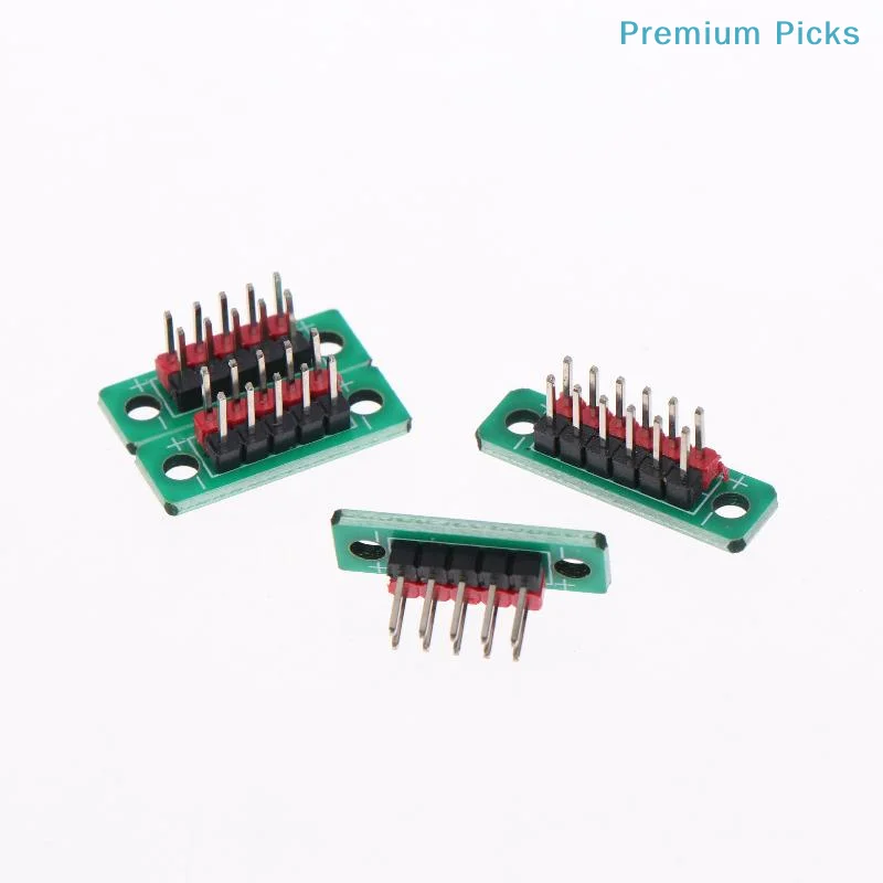 portable5P/6P Pin Distribution Board 1/5Pcs 2.54mm 2-Row Terminal Wire Transfer Board for Electronic Component Connection Use