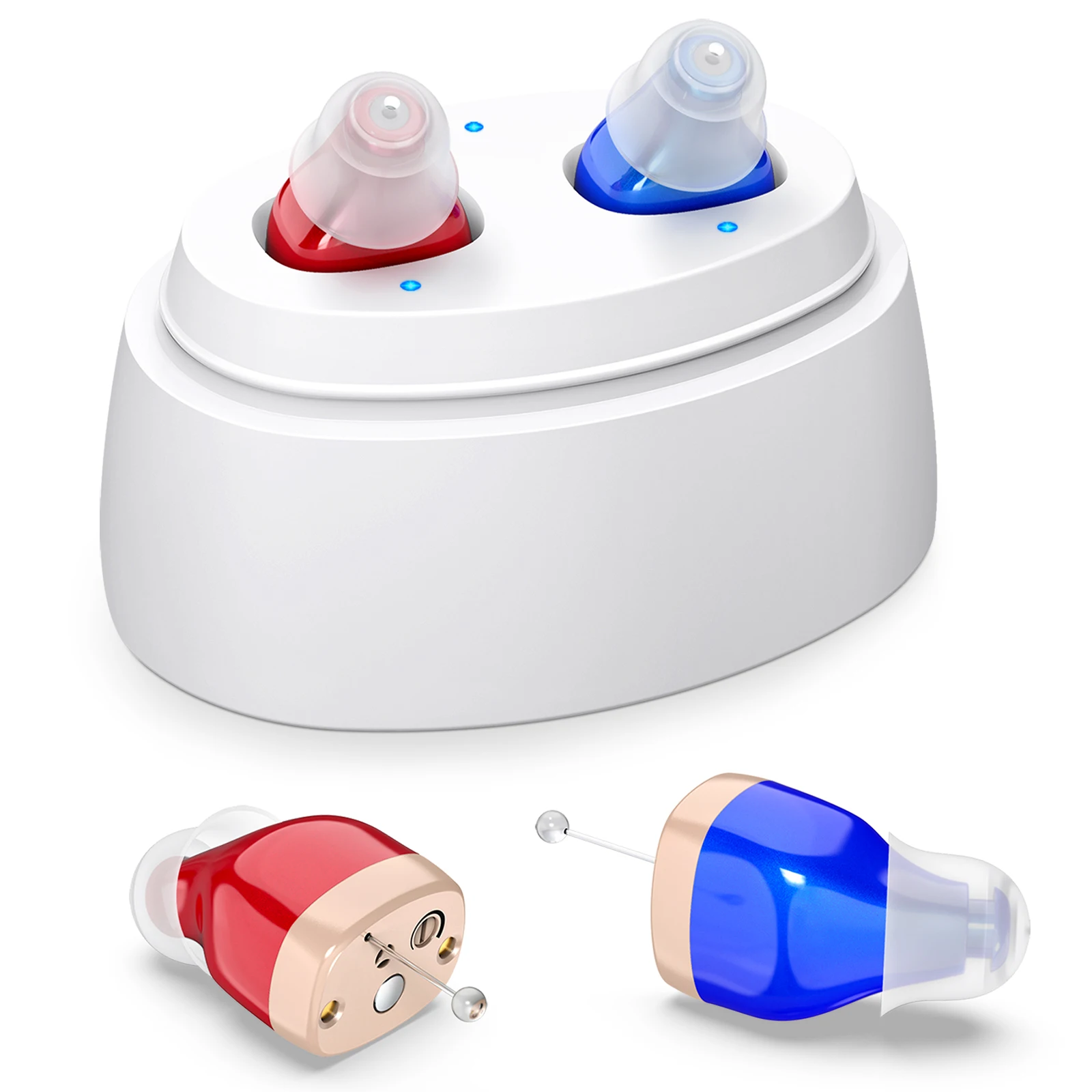 

Digital Rechargeable Mini Hearing Aid Sound Amplifier Hearing Aid for Mild Moderate Hearing Loss Deafness ABS Material