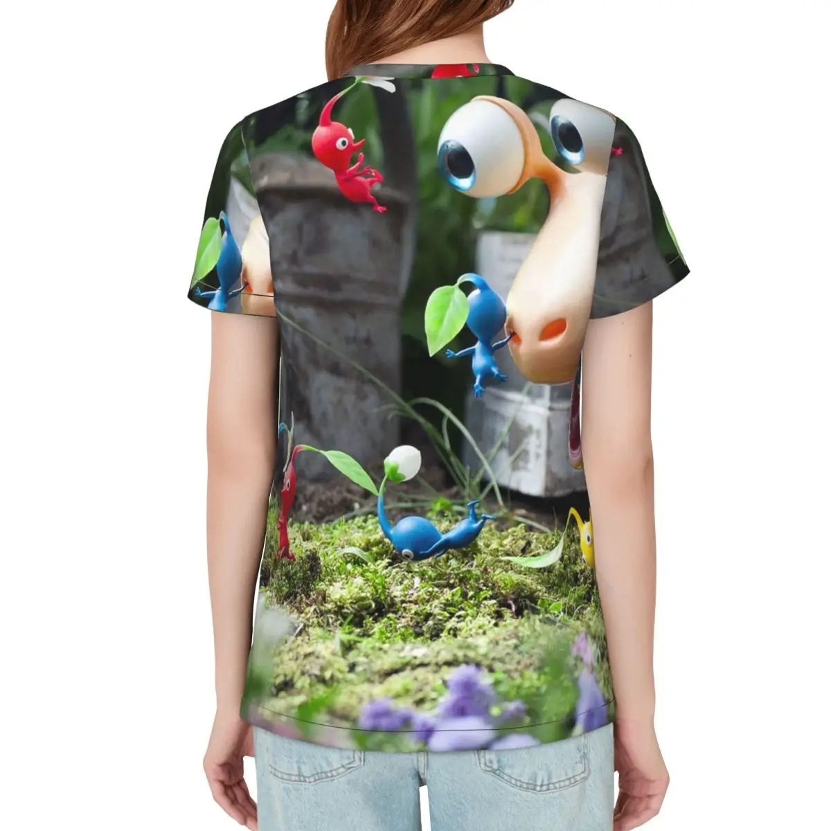 Pikmin T-Shirt Women Short Sleeve T Shirts Round Neck Clothes Cotton Summer Tees Streetwear