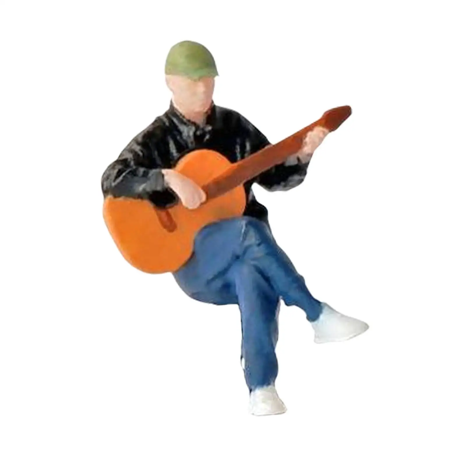 

Simulation 1/64 Scale Models Figurine Collection Desk Decoration Street Singer